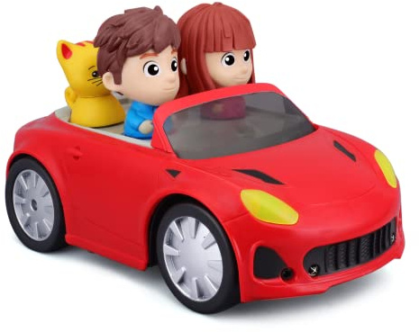 BB Junior Drive 'N Sort R/C: 3 in 1 Auto mit Fernbedienung, ab 18 Monaten, mit Licht und Sound, rot (16-95002)