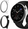 KeeFos 2-Stück Schutzhülle Kompatibel mit Amazfit GTR Mini, PC Harte Schutz Hülle mit Gehärtetes Glas Displayschutzfolie, Anti-Fall Kratzfeste Gehäuse für Amazfit GTR Mini (Schwarz+Transparent)