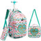 HTgroce Schulranzen mit Rollen für Mädchen, Kinderrucksack mit Rollen Trolley Schulrucksack für Mädchen,Schultrolley Rucksäcke Kinder Schulrucksack Schultasche mit Rollen