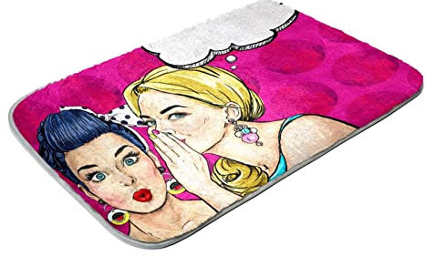 DJROW Schlafzimmer, Innenbereich, zottelige Teppiche, weich, waschbar, Pop-Art, Frauen, Klatsch, Wohnzimmerbereich, flauschige Teppiche, fusselfrei