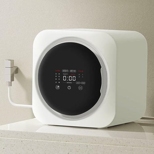 Qiang Mini Machine à Laver Automatique 3,5L,Lavage Et Séchage Intelligents à Rouleaux,Machine à Laver Murale/De Bureau Intégrée,pour Appartements Et Petits Espaces,Desktop