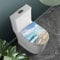 COEQINE Toilettensitz-Deckelbezug-Set, Meeresstrand-Druck, oval, länglich, Dortable mit elastischem Rand, Marineblau