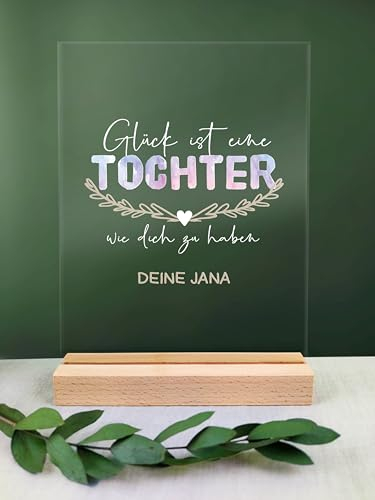 Tocher Geschenk personalisiert - Acryl Geschenk - Geburtstagsgeschenk Tocher, Tocher Geschenk Geburtstag, Geschenk Tocher Weihnachten, Geburtstagsgeschenk Tochter, Watercolor Personen (Tochter)