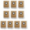 URPIZY Paquete de 4/10 bolsas de polvo de repuesto para aspiradora Conga Home 10000, 8090 Ultra, 9090 AI, L50, L60 SES, bolsas de polvo dedicadas a prueba de fugas de gran capacidad (paquete de 10)