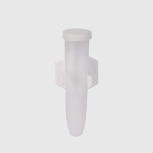 La Briantina Fiala Portafiori con Supporto Adesivo per Loculo Cimiteriale, Portafiori Piccole Dimensioni in Plastica Trasparente, 11x2.5 cm