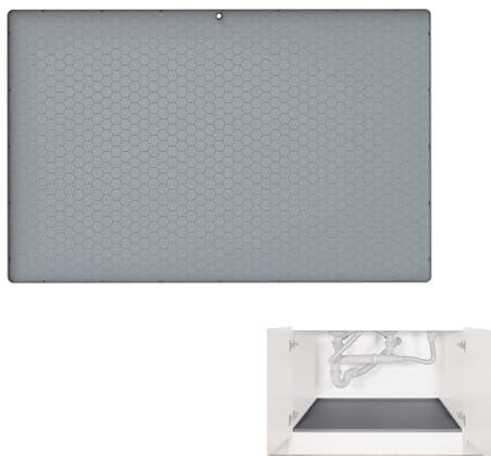 Tappetino sottolavello in silicone – tappetino sottolavello da cucina | rivestimento in silicone sotto il lavello, lavabile in lavastoviglie, tappetino da bagno resistente alle macchie, 34 x 22
