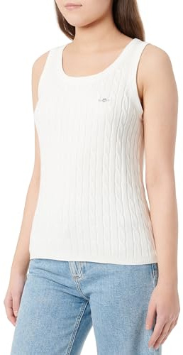Gant Damen Stretch Cable Knit Tank Top Polo-Pullover