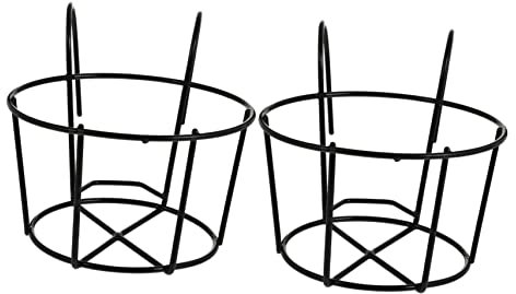 Milisten 2stücke Bonsai Hängende Blumentopfhalterung Aus Eisen Kleine Für Balkon Garten Und Fensterbank Stabil Und Platzsparend Klassisches Schwarzes Design