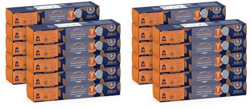 by Amazon - Café colombien compatible Nespresso, Torréfaction Moyenne, 100 capsules en aluminium, 10 unités, lot de 20 - Certifié Rainforest Alliance