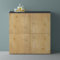 Mai & Mai Möbel Kommode Aufbewahrungsschrank mit 4 Türen in Anthrazit matt + Kerneiche Sideboard Schrank Mehrzweckschrank BTH: 100x36,4x98 cm Schrank04