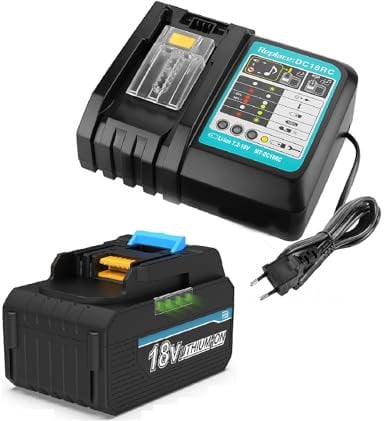 Energup 18V 5500mAh BL1850B per Makita Batteria 18V con Caricatore DC18RC per Makita Batteria BL1850 BL1860 BL1830 BL1840 BL1815 LXT-400