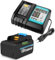 Energup 18V 5500mAh BL1850B per Makita Batteria 18V con Caricatore DC18RC per Makita Batteria BL1850 BL1860 BL1830 BL1840 BL1815 LXT-400