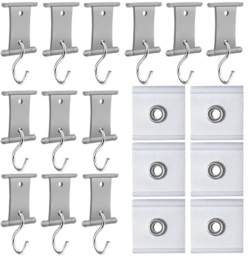 Ganci per Tendalino Camper, JKOISL 18 Set di Accessori per Tende da Sole da 5/6MM e 7/8 MM, Accessori per Camper, Caravan, Tende da Campeggio