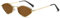 YAMEIZE Sechseckige Sonnenbrille für Damen und Herren Vintage Retro Metallrahmen Klein Schmal 70er Jahre Unregelmäßige Brille UV400 Schutz