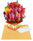 Grußkarte zum Geburtstag Jubiläum Papierblumen Rose/Lilien/Sonnenblumen/Tulpen/Nelken 3D PopUp Blumenstrauß