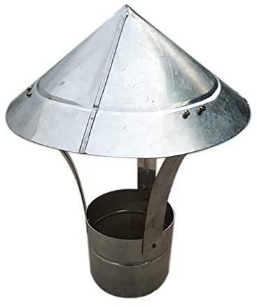 Lüftungs-Dachhaube für 70 x 200 mm Durchmesser Luftführung mit Regenhuthaube (70 mm)
