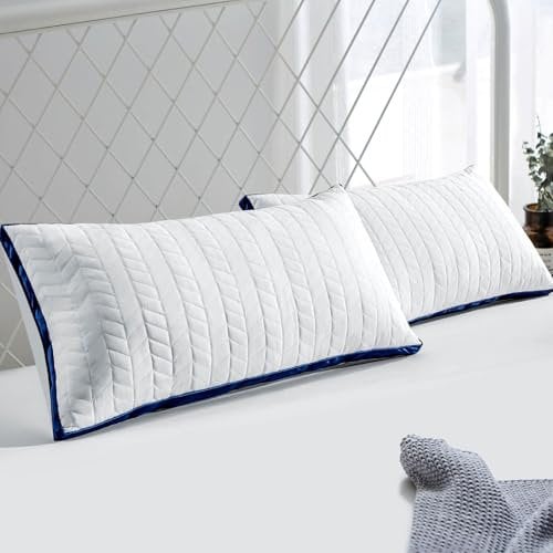 Slybear Kopfkissen Kissen 40x80 2er Set - 2 Stück Seitenschläferkissen, orthopädisches Kissen mit hochwertiger Füllung und atmungsaktivem Bezug für Allergiker, Waschbare Schlafkissen, weich & stützend