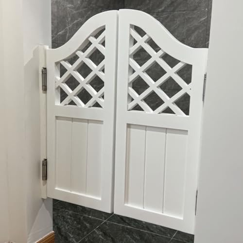 Porte a battente bianche doppie porte a battente per bar, divisorio per recinzione, porta da cowboy per scale, lavanderia, porta in legno, decorazione interna in legno