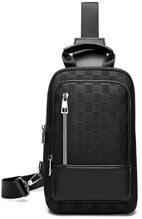 Wenbones Sling Chest Crossbody Bag, Wasserdicht Umhängetasche Brusttasche Schultertasche Herren Damen - Handytasche blockierende Reißverschlusstasche Geeignet für Outdoor-Sport und Wandern