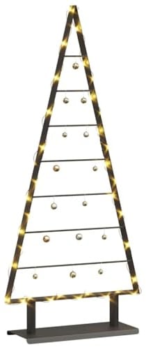 vidaXL Metall Weihnachtsbaum Schwarz 125,5 cm Stahl