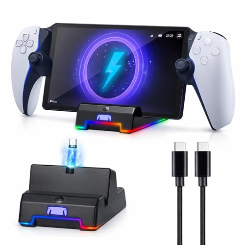 Charging Stand for PS Portal Remote Player, Dock Station Charger Accessories Compatible with PS5 Portal Adapter, Charging Dock Play 5 Portal Portable Holder Charging Station