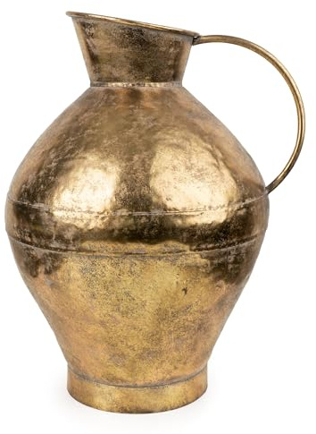 Antique Gold Metal Jug