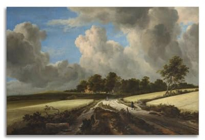 Jacob Van Ruisdael Große Kunstwerke Weizenfelder, Poster, Wandkunstdrucke, Foto, Bild, Gemälde, Raumdekoration, Heimdekoration, 40 x 60 cm