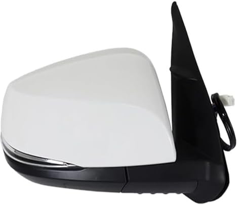 folding rearview For Tacoma 2016-2023 Car Mirror Lens Blind Spot Electronic Turn Signal Parts Assembly Exterior（8 Wire/White-Right(Driver Side)