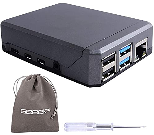GeeekPi Argon NEO Case for Raspberry Pi 4, Argon NEO Aluminum Case with Passive Cooling for Raspberry Pi 4B