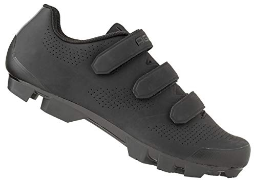 AGU Unisex-Adult Nero Scarpe MTB M410 Suola in Nylon e Chiusura, One Size