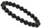 ELEDORO Handgefertigtes Edelstein Perlen Stretch Armband - Echte Steine 8mm (Gagat/Jet)