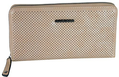 Jennifer Jones - Große Damen Geldbörse - Clutch-Portemonnaie - viele Fächer - Reißverschluss Metallic Powder