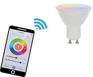 OMNILUX LED GU10 RGB/WW/CW WiFi | Smarte WLAN-Lampe RGB+CCT, gesteuert via App, Alexa & Google Home