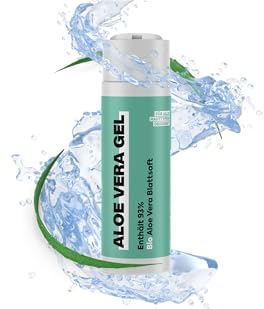 BIO Aloe-Vera Gel | Beruhigend für Strapazierte, Trockene Haut | Intensive Feuchtigkeitspflege | Alle Hauttypen | 100% Natürliche Kosmetik | Gesicht und Körper | 200ml