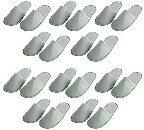 Teceyfeet Pantofole unisex per ospite, per spa, hotel, viaggi, casa, feste, 10 paia di lussuose pantofole lavabili e non usa e getta, morbide pantofole per pedicure