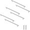Cjueiom 6 Pack Brushed Nickel Cupboard Handles 160mm Hole Center T Bar Handles, Stainless Steel Drawer Long Wardrobe Door Pulls, 250mm Length Kitchen Cabinet for Bedroom