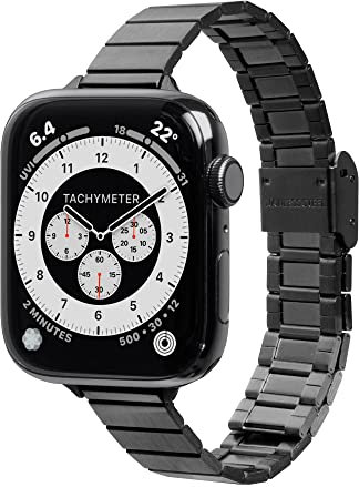 LAUT Links Petite, Armband für Apple Watch 38/40/41 mm, Edelstahl, schwarz