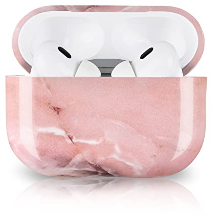Newseego AirPods Pro 2 2022 Hülle für Mädchen Frauen, Stilvolle und Exquisite Marmormuster Harte PC-Hülle für Airpods Pro 2.Generation Tragbare Stoßfeste Schutzhülle für AirPods Pro 2 Ladehülle-Rosa