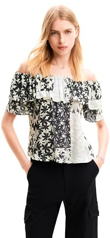 Desigual BLUS_ANAÏS, 1021 Blanco ROTO, XL