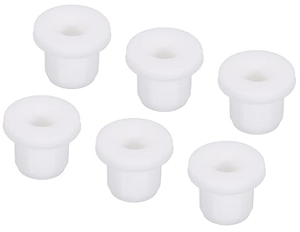 sourcing map 6 Stück Kabeldurchführung Gummi AD 10mm x ID 6mm Durchgangstüllen, Gummitüllen Kabeltülle Dichtungsring Gummistopfen für Elektrischer Leiter Draht Installation Kabelschutz, Weiß