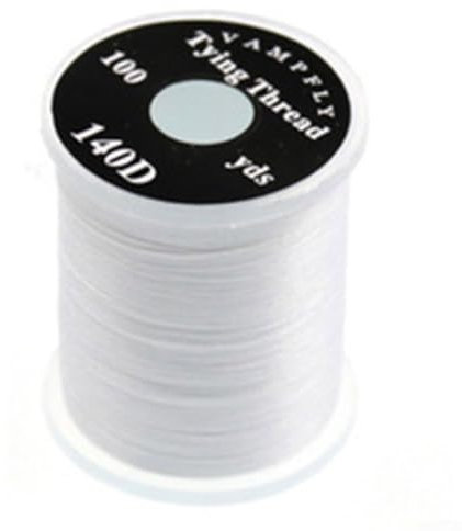 Zoegneer Polyester Fliegenbinden Faden Fliegenfischen Fliegenbinden Materialien Kit Fliegenbinden Materialien Liefert Faden 100M (weiß)