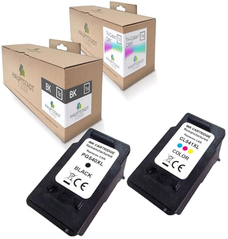 HAUPTSTADT TONER 540XL 541XL Patronen Kompatibel für Canon Druckerpatronen 540 541 XL Multipack PG-540 CL-541 für Canon Pixma TS5150 TS5151 MG3650S MG3650 MG3150 MG3250 MG3550 MG3600 MG4250 MX475