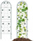 HOMASIS Rankgitter Metall, Spalier für Kletterpflanzen, Rankhilfe zum Stecken, dekorative Gartenspalier Gartenzaun Rankspalier für Rosen Blumen Tomaten (Grün,180x50cm,2)