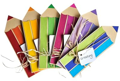 Always Amazing Einladungskarte Stift Einschulung 9er- Bastelset (Grün)