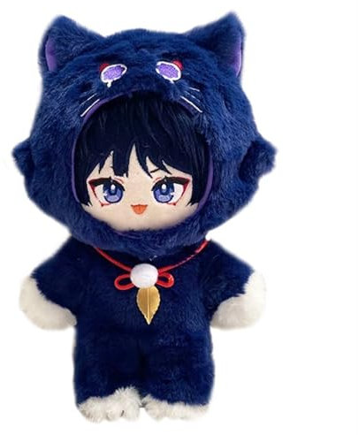 KUKUShining Genshin Impact Kuscheltier, 20cm Anime Ankleidepuppe Mit Kleidung Süßes Weiches Plüschtier Als Geschenk for Gamer-Fans(Scaramouche)