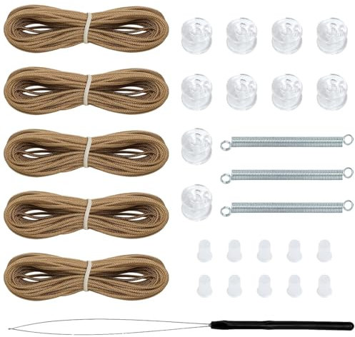 Ersatzteile für Jalousien, RV-Plissee-Reparatursatz,Fensterreparaturset | Vorhänge-Zubehör, Fenster-Jalousie-Schnur-Reparatur-Set für Nacht-Plissee-Schatten