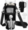 Water Bottle Holder Carrier Bag for Stanley Cup 40 oz Water Bottle Sling Pouch with Adjustable Shoulder Strap Phone Pocket Clouds Straw Cover Cleaner Brush for Walking Travel Hiking Gym（Funny Skull）