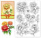 CHGCRAFT Silikon Stempel Pfingstrose Blume Stempel Transparente Stempel Clear Stamps Stempelset für DIY Scrapbooking Journaling Fotoalbum Dekorative Geschenkanhänger Kartenherstellung, 4.3×6.3 Zoll