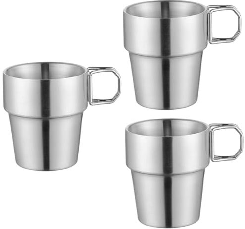 Yardwe 3pcs Camping Bin Collapsible Bowl Cup Unbreakable Mug for Hiking Trips