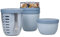Mepal - Promotion-Set Pots Ellipse 3-teilig - Lunchpot 500 + 200 ml, Fruitpot 600 ml, Snackpot 350 ml - Essensbehälter, Joghurtbecher, to go Becher - Geeignet für Spülmaschine - Nordic Blue